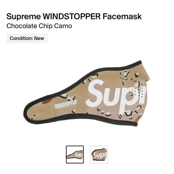 Supreme WINDSTOPPER Facemask
“Chocolate Chip camo”  - Picture 1 of 4